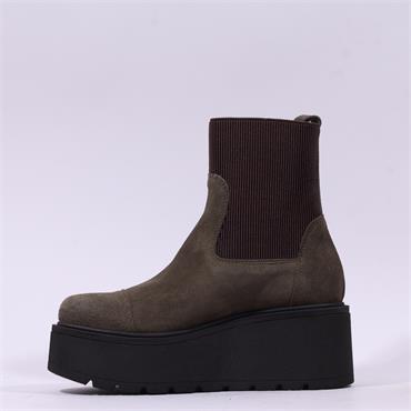 Marco Moreo Vale Stretch Toe Cap Boot - Olive Suede